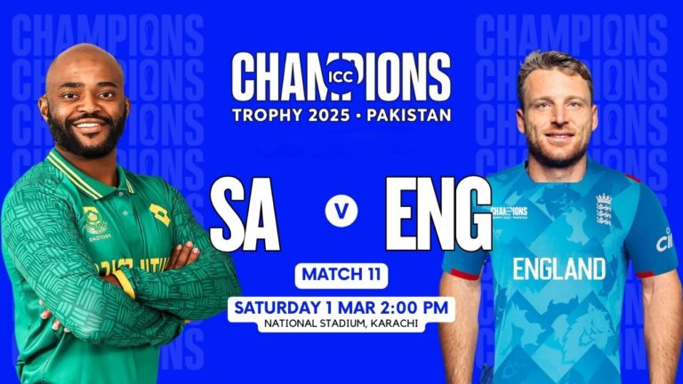 South Africa vs England Match 11 Champions Trophy 2025 - 11