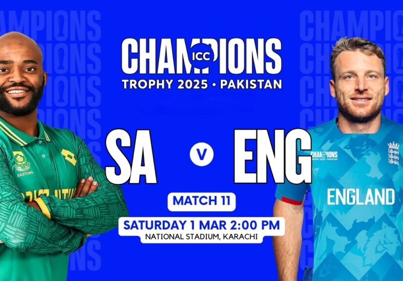 South Africa vs England Match 11 Champions Trophy 2025 - 11